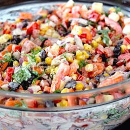 Make Ahead Mexican Salad with Ranch Dressing