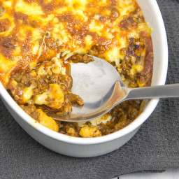 (Make-And-Freeze) Low Carb Beef and Cauliflower 'Pasta' Bake