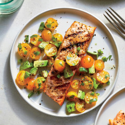 Make This Grilled Salmon With Tomato-Avocado Salsa In 20 Minutes
