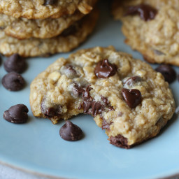 Malted Chocolate Chip Oatmeal Cookies