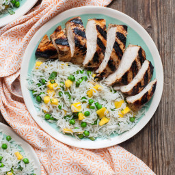 Mango Jerk Chicken + How to Cook Rice on the Grill