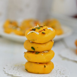 Mango Sandesh / Traditional Bengali Sweet Flavored with Mangoes