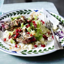 Maple and balsamic glazed lamb chops with couscous