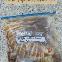 Maple Bacon Pork Loin |Freezer to Slow Cooker Meals