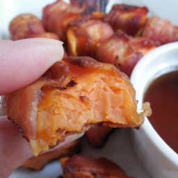 Maple bacon sweet potato bites