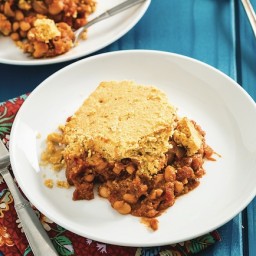 Maple-Baked Beans and Cornbread Casserole