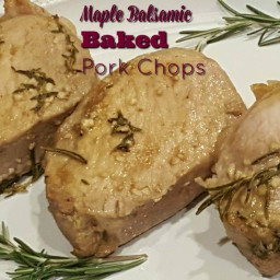 Maple Balsamic Baked Pork Chops