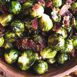 Maple Candied Brussels Sprouts with Bacon