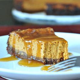 Maple Cream Pumpkin Cheesecake with Buttery Gingersnap Crust