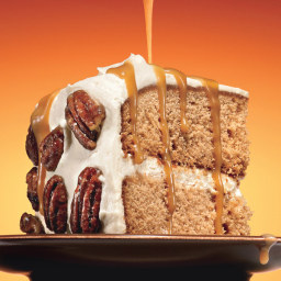 Maple-Gingerbread Layer Cake with Salted Maple-Caramel Sauce