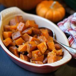 Maple Glazed Sweet Potatoes (Vegan)