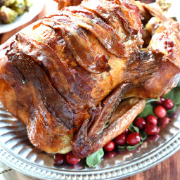 Maple-Glazed Turkey with Bacon and Sage Butter