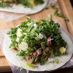 Maple Pork Tacos with Brussels Sprouts & Kale Slaw