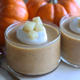 Maple-Pumpkin Panna Cotta with Gingered Pears