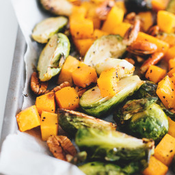 Maple Roasted Brussels Sprouts And Butternut Squash