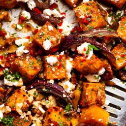Maple Roasted Pumpkin with Chili and Feta