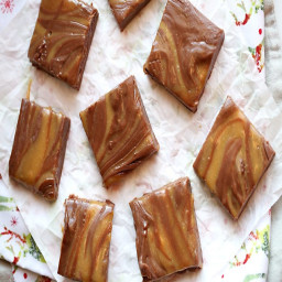 Marbled butterscotch chocolate toffee fudge
