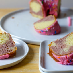 Marbled Raspberry Pound Cake