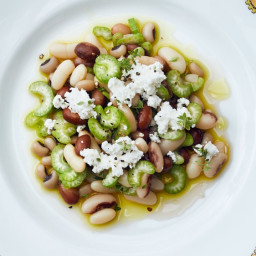 Marinated Beans with Celery and Ricotta Salata