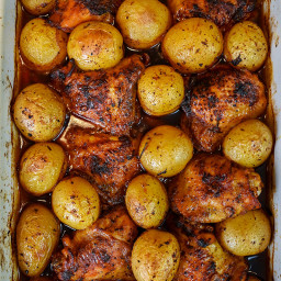 Marinated Chicken Thighs & Potatoes