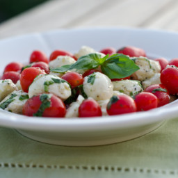 Marinated Mozzarella, Cherry Tomato, and Basil Salad Recipe