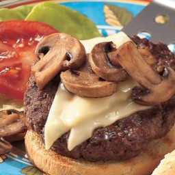 Marinated Mushroom-Topped Grilled Burgers