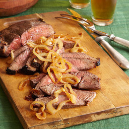 Marinated Steak with Caramelized Onions