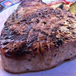 Marinated tuna steak