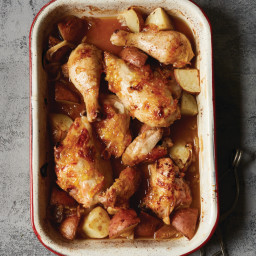 Marmalade-Roasted Chicken with Potatoes