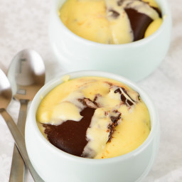 Marshmallow Fluff Pudding with Chocolate Swirl