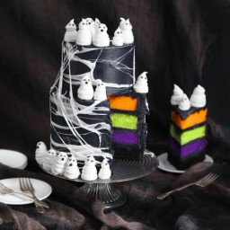 Marshmallow Web Ghost Cake