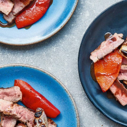 Mary Berry's Marinated Rosemary Lamb Steaks with Red Peppers