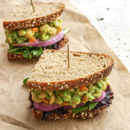 MASHED CHICKPEA and AVOCADO SANDWICH