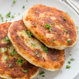 Mashed Potato Pancakes with Meat Filling
