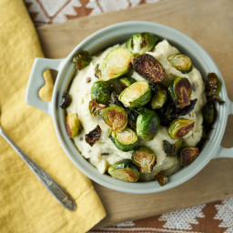 Mashed Potatoes with Roasted Brussels Sprouts