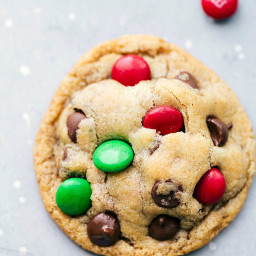 Mason Jar M&M Christmas Cookies