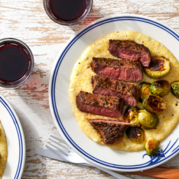 MasterChef Junior Seared Steaks & Maple Brussels Sprouts with Creamy Ro