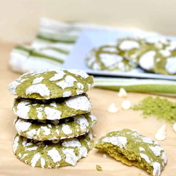 Matcha Crinkle Cookies