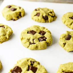 Matcha Mint Chocolate Chip Cookies (Vegan and Paleo)