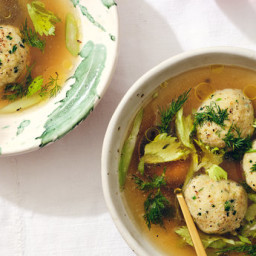 Matzo Ball Soup With Celery and Dill