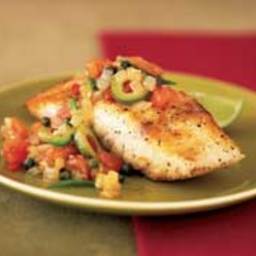 Mayo Clinic Grouper with Tomato-Olive Sauce