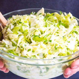 Mayo-Free Cilantro Lime Coleslaw Salad Recipe