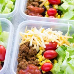 Meal Prep Taco Salad Lunch Bowls