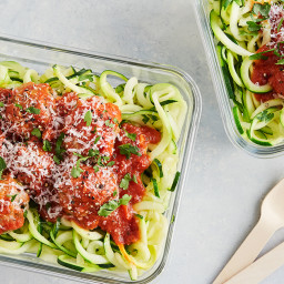 Meal-Prep Turkey Meatballs with Zucchini Noodles
