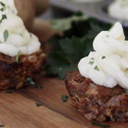 Meat Loaf Cupcakes with Mashed Potato Icing