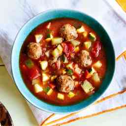 Meatball Minestrone Soup
