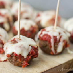 Meatball Poppers with Simple Marinara Sauce