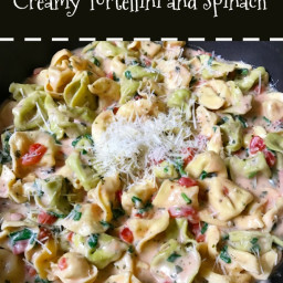 Meatless Monday: Creamy Tortellini and Spinach