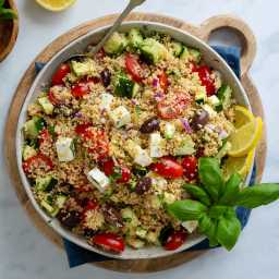 Mediterranean Couscous Salad with Feta and Tomatoes