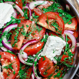 Mediterranean Fresh Herbs and Tomato Salad
